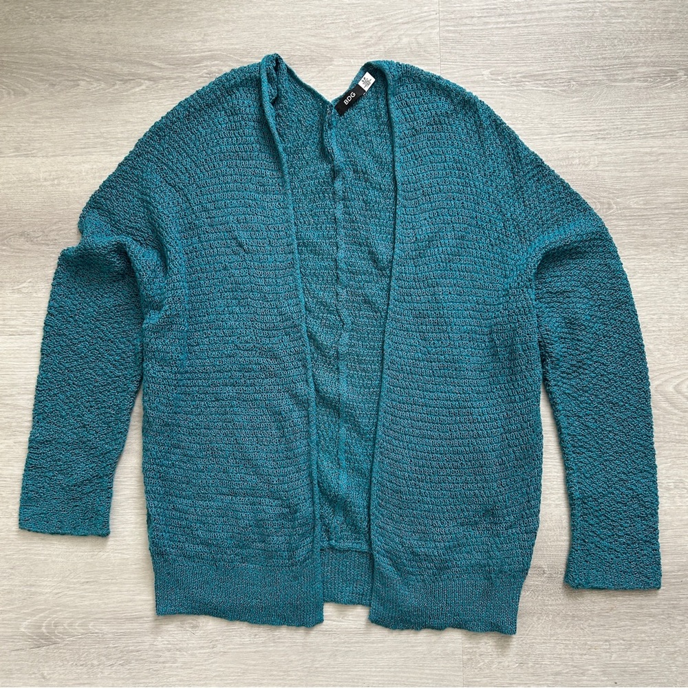 Urban Outfitters BDG Open Front Blue Knit Cardigan